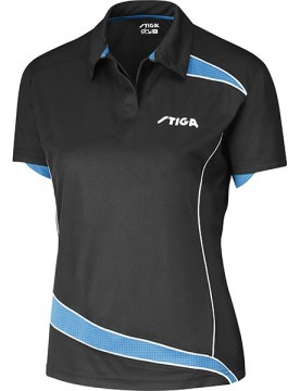 Теннисная Рубашка Stiga Discovery Lady (черно-синяя)